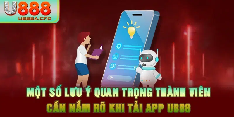 Một số lưu ý quan trọng thành viên cần nắm rõ khi tải app U888